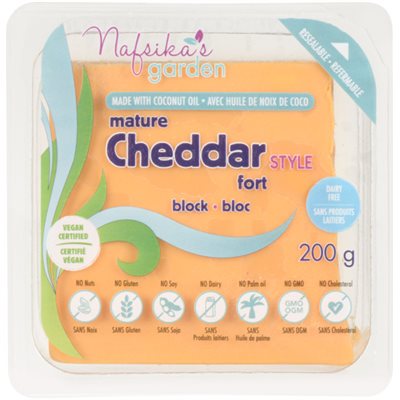 Nafsika's Garden Cheddar Style Fort Bloc 200 g Nafsika's Garden Cheddar Style Fort Bloc 200 g