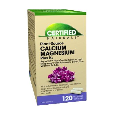 Certified Naturals Calcium, magnésium + k2 Certified Naturals Calcium, magnésium + k2
