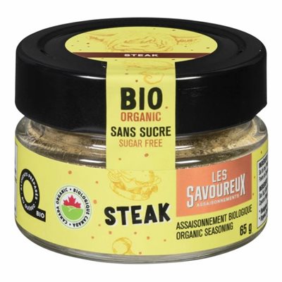 Les Savoureux Assaisonnement Biologique Steak 65 g Les Savoureux Assaisonnement Biologique Steak 65 g