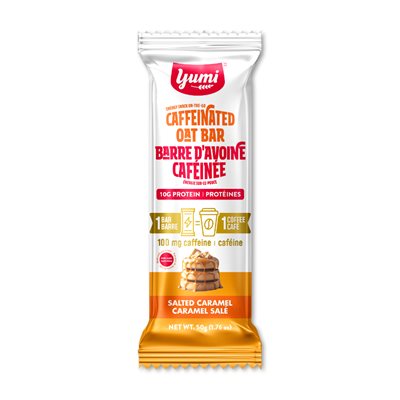 YUMI CAFFEINED OAT BARS - Salted Caramel 50g