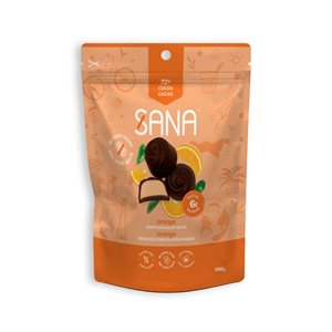 Sana Bouchées de protéine Chocolatées Noires à L'Orange 100g