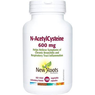New Roots N-Acétyl Cystéine 600mg 180un New Roots N-Acétyl Cystéine 600mg 180un