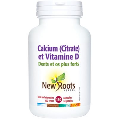 New Roots Calcium (Citrate) et Vitamine D 150caps New Roots Calcium (Citrate) et Vitamine D 150caps