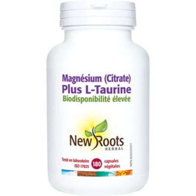 New Roots Magnésium (Citrate) Plus L-Taurine 180caps New Roots Magnésium (Citrate) Plus L-Taurine 180caps