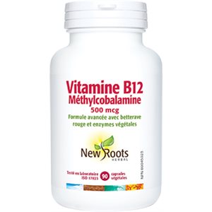 New Roots Vitamine B12 Méthylcobalamine 500 mcg 90caps