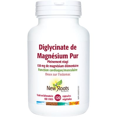 New Roots Diglycinate de Magnésium Pur 130 mg 120caps New Roots Diglycinate de Magnésium Pur 130 mg 120caps