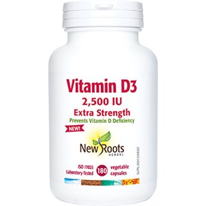 New Roots Vitamine D3 2500 UI Extra Fort 180un