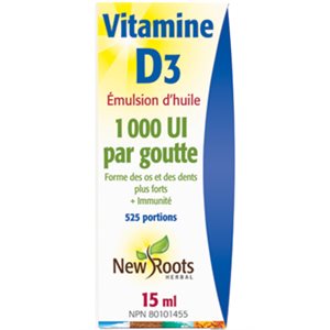 New Roots Vitamine D3 (liquide) 15ml