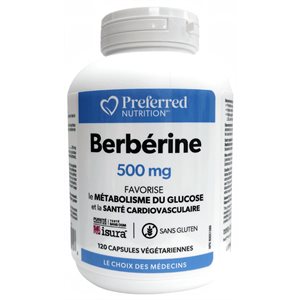 Preferred Nutrition Berberine 500 mg 120 Vegetarian Capsules