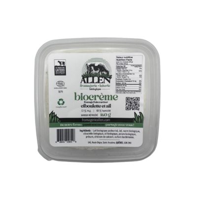 Fromagerie Allen Biocreme Ciboulette Et Ail 160g Fromagerie Allen Biocreme Ciboulette Et Ail 160g