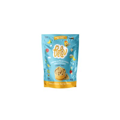Belov Snack de céréales soufflées à la pomme et à la banane bio 42g Belov Snack de céréales soufflées à la pomme et à la banane bio 42g