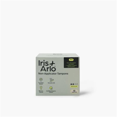 TAMPONS REG SANS APPLICATEUR IRIS & ARLO 18un TAMPONS REG SANS APPLICATEUR IRIS & ARLO 18un