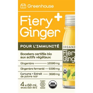 Greenhouse Boosters Biologiques Gingembre Fougueux 4 x 60 ml