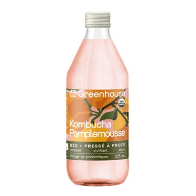 Greenhouse Kombucha Pamplemousse Biologique 340 ml