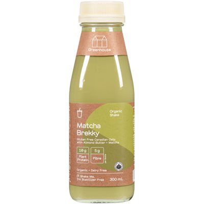 Greenhouse Frappé Biologique Brekkie Matcha 300 ml