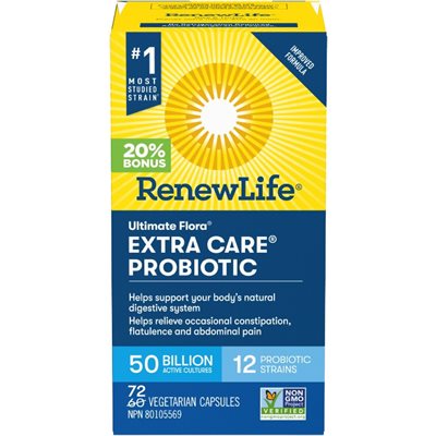 Renew Life Ultimate Flora Extra Care Probiotique 50 milliards de cultures Renew Life Ultimate Flora Extra Care Probiotique 50 milliards de cultures