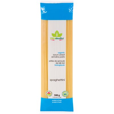 Bioitalia Pâtes de Semoule de Blé Dur Biologiques Spaghettini 500 g Bioitalia Pâtes de Semoule de Blé Dur Biologiques Spaghettini 500 g