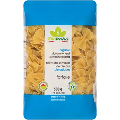 Bioitalia Organic Durum Wheat Semolina Pasta Farfalle 500 g