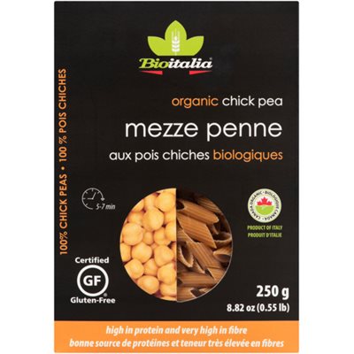 Bioitalia Mezze Penne Organic Chick Pea 250 g 