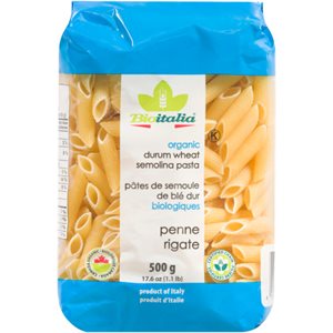 Bioitalia Organic Durum Wheat Semolina Pasta Penne Rigate 500 g 