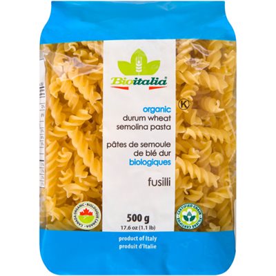Bioitalia Pâtes de Semoule de Blé Dur Biologiques Fusilli 500 g Bioitalia Pâtes de Semoule de Blé Dur Biologiques Fusilli 500 g