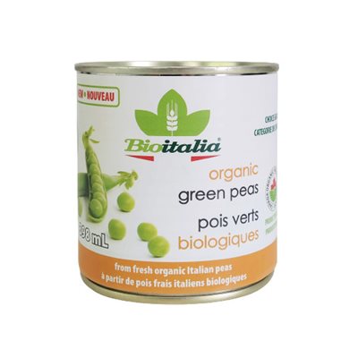 Bioitalia petits pois verts biologique 398ml Bioitalia petits pois verts biologique 398ml