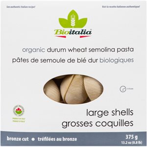 Bioitalia Organic Durum Wheat Semolina Pasta Large Shells 375 g 