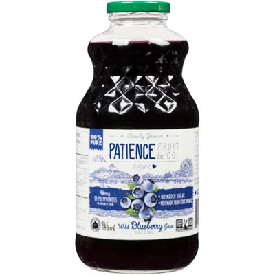 Patience Fruit & Co Jus de Bleuet Sauvage Biologique 946 ml Patience Fruit & Co Jus de Bleuet Sauvage Biologique 946 ml