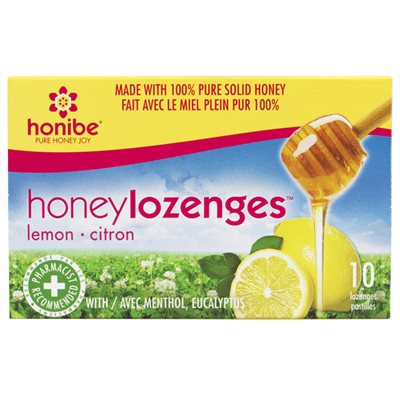 Honibe Honey Lozenges Citron 10 Pastilles Honibe Honey Lozenges Citron 10 Pastilles