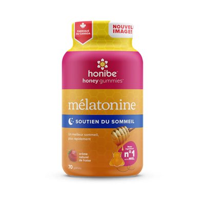 Honibe Mélatonine 70 Gummies Saveur fraise Honibe Mélatonine 70 Gummies Saveur fraise