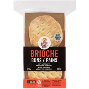 Ozery Bakery Soft and Fluffy Pre-Sliced Thin Buns Brioche Buns 6 Buns 378 g 