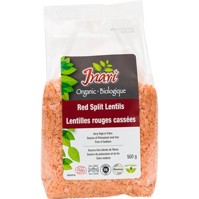 Inari Lentilles Rouges Cassees Bio 500G Inari Lentilles Rouges Cassees Bio 500G