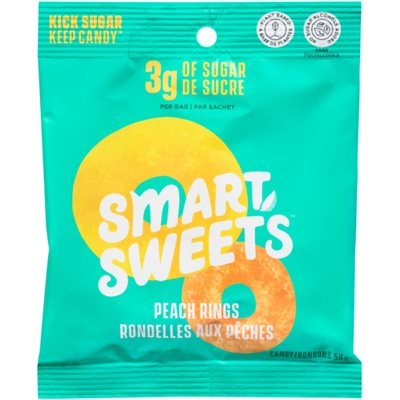 Smart Sweets Bonbons Rondelles aux Pêches 50 g Smart Sweets Bonbons Rondelles aux Pêches 50 g