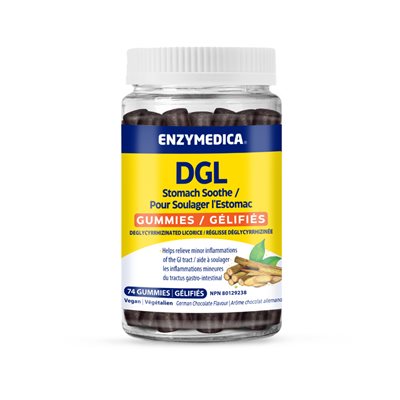Enzymedica DGL Pour Soulager l'Estomac 74 Gélifiés Enzymedica DGL Pour Soulager l'Estomac 74 Gélifiés