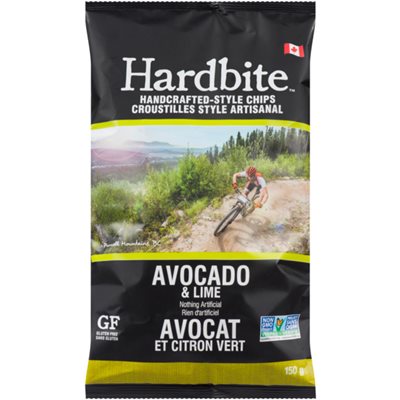 Hardbite Croustilles Style Artisanal Avocat et Citron Vert 150 g Hardbite Croustilles Style Artisanal Avocat et Citron Vert 150 g