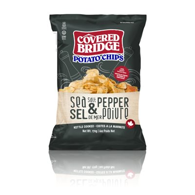 COVERED BRIDGE CROUSTILLES SEL MER ET POIVRE 170g COVERED BRIDGE CROUSTILLES SEL MER ET POIVRE 170g
