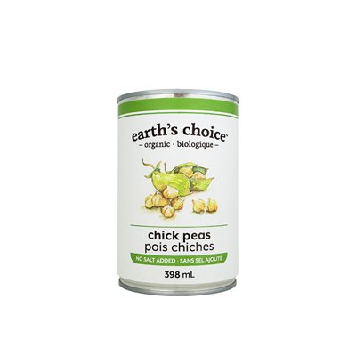 Earth's Choice Pois Chiches Biologique 398 ml Earth's Choice Pois Chiches Biologique 398 ml