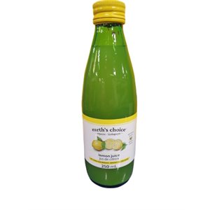 Earth's Choice Organic Lemon Juice 250ml