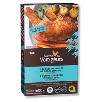 Ferme Des Voltigeurs 2 Cuisses de Poulet Grainé Confit biologique Ferme Des Voltigeurs 2 Cuisses de Poulet Grainé Confit biologique