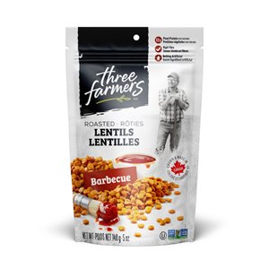 Three Farmers Roasted Lentils - Barbecue 140g