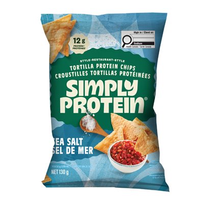 SIMPLYPROTEIN PROTEIN TORTILLA CHIPS SEA SALT 130g