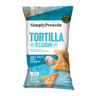 SIMPLYPROTEIN CROUSTILLES TORTILLAS PROTEINEES SEL DE MER 130g SIMPLYPROTEIN CROUSTILLES TORTILLAS PROTEINEES SEL DE MER 130g
