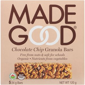 Made Good Barres Granola Pépites de Chocolat 5 Barres x 24 g (120 g) bio