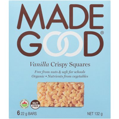 Made Good Organic Crispy Squares Vanilla 6 Bars x 22 g (132 g)