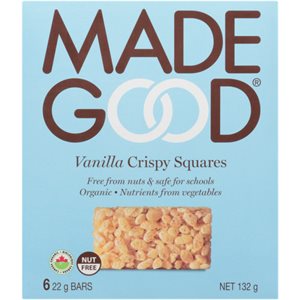 Made Good Carrés Croustillants Vanille 6 Barres x 22 g (132 g) bio