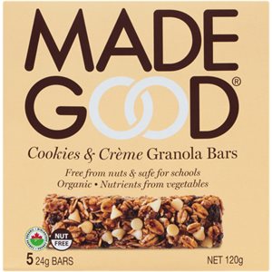 Made Good Barres Granola Biscuits et Créme 5 Barres x 24 g (120 g) bio