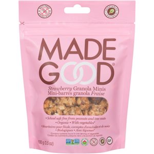 Made Good Mini-Barres Granola Fraise 100 g bio