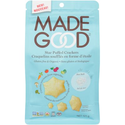 Made Good Organic Star Puffed Crackers Sea Salt 121 g 