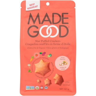 Made Good Organic Star Puffed Crackers Pizza Flavour 121 g 