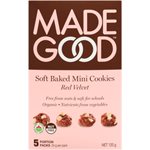 Made Good Organic Soft Baked Mini Cookies Red Velvet 5 Portion Packs x 24 g (120 g) 
